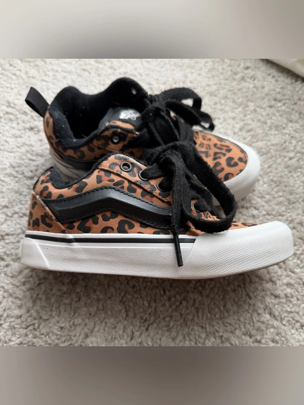 Vans Kids Leopard Low-Top Sneakers - Brown & Black size 1 little kids